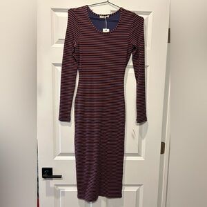 NWT $98 Marine Layer Lexi Longsleeve Midi Dress